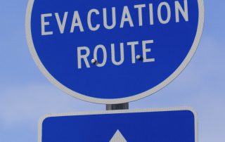 Hurricane Evacuation Route Road Sign