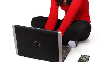 Shopping on a Laptop